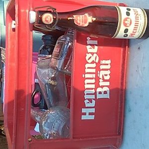 🇩🇪 Vintage German Bier HENNINGER BRAU CASE  VNPLVC